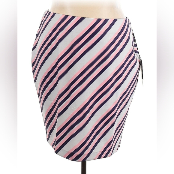 Marée Pour Toi Pink Striped Pencil Skirt | Size 22 - Picture 2 of 5